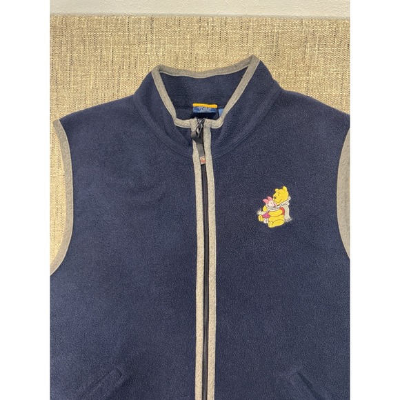 Disney Winnie Pooh Fleece Zip Vest Womens Size 18w/20w Blue‎ Sleeveless Logo - Picture 3 of 16
